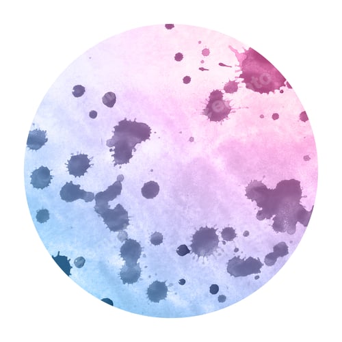 Preview: Watercolor Circle with Pink and Blue