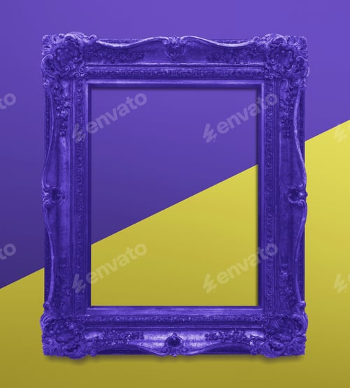 Preview: Purple blank frame mockup