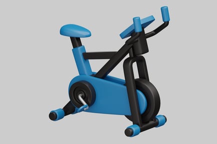 Preview: Exercise bike - blue and black