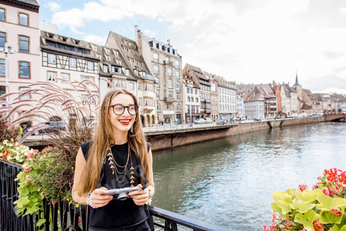Preview: Woman traveling in Strasbourg city, France