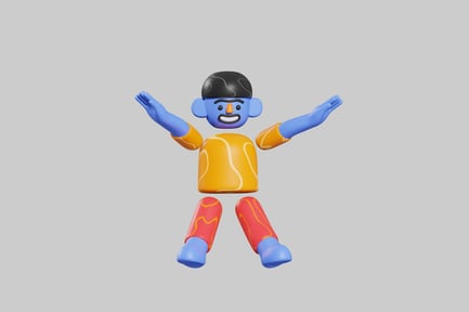 Preview: Blue skin cartoon character