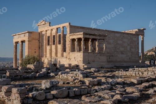 Preview: Old structure with three distant pillars in the background