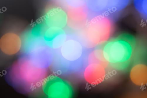 Preview: Christmas abstract. City night light blur bokeh, defocused background.