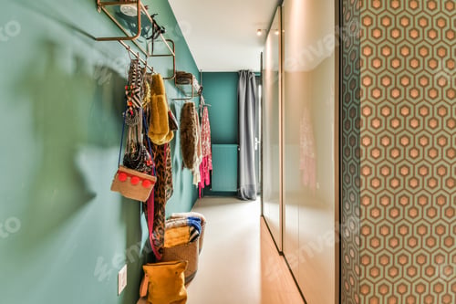 Preview: Long corridor in modern apartment