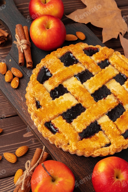 Preview: Traditional homemade pie for Thanksgivingautumn holiday