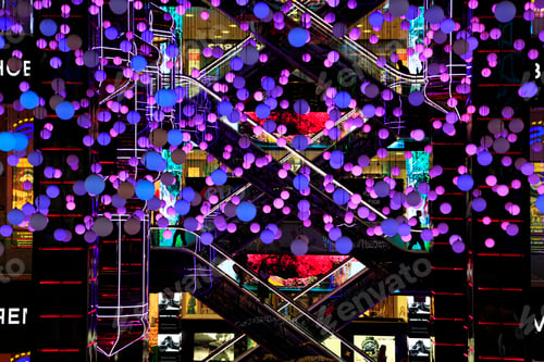 Preview: Futuristic design of the atrium in the shopping center European (Evropeisky) in the city centre