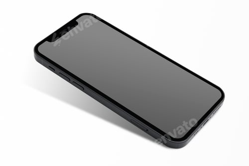 Preview: Smartphone with blank black screen innovative future technology