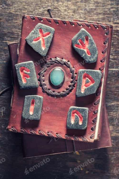 Preview: Vintage runestones omen made of Celtic language