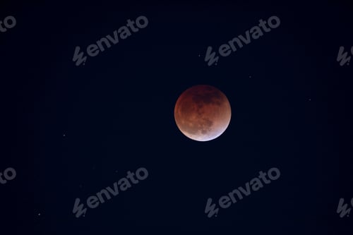 Preview: Beautiful scene of the full moon in night sky