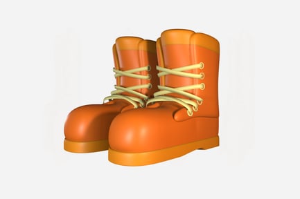 Preview: Hiking Boots 3D Illustration