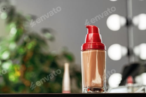 Preview: Make up products on vanity table close up