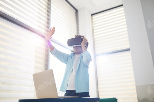 Preview: Black Boy Using VR Headset