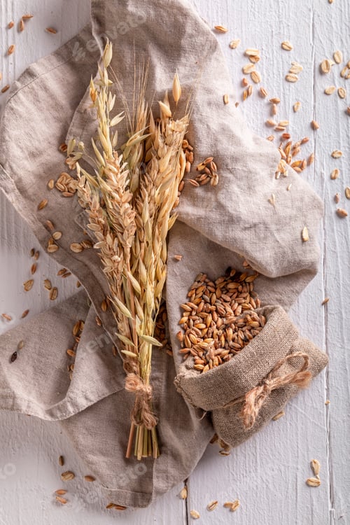 Preview: Rustic and healthy oat buns baked at home.