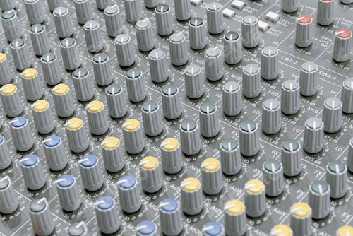 Preview: Part of audio mixing console