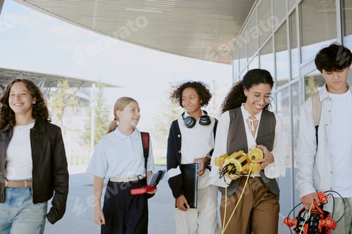 Visualização: Aluno se divertindo com o professor