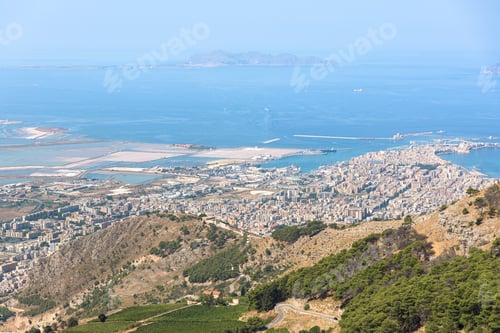 Preview: Aerial view of Trapani on Sicily