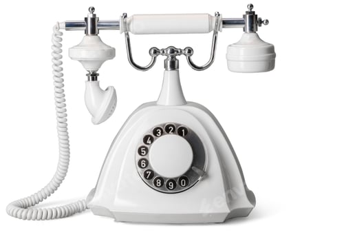 Preview: phone vintage on white background