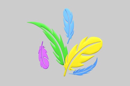 Preview: Colorful festive feather collection