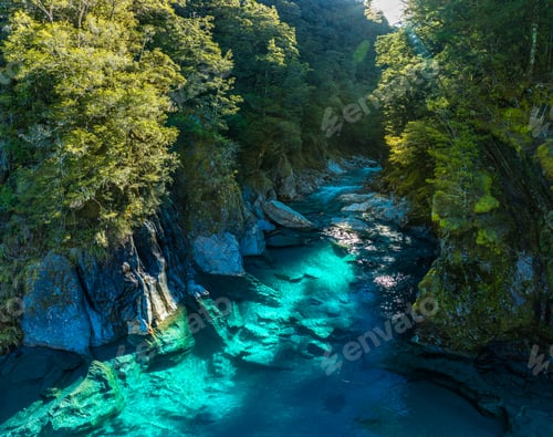 Preview: Famous attraction - Blue Pools, Haast Pass, New Zealand, South