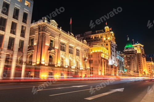 Preview: shanghai bund streets at night