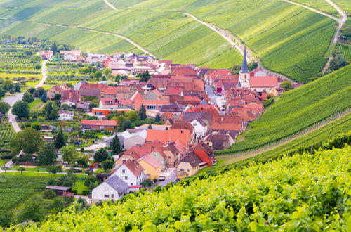Preview: Village of Eschendorf in a wine-growing district in Franconia