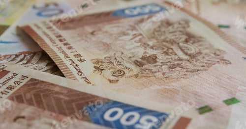 Preview: Stack of Hong Kong banknote, five hundred dollar