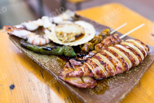 Preview: Grilled assorted seafood