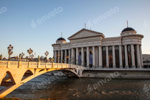 Preview: North Macedonia located by the Vardar River. Skopje