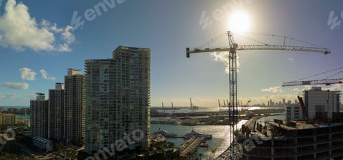 Preview: Aerial view of new developing residence in American urban area