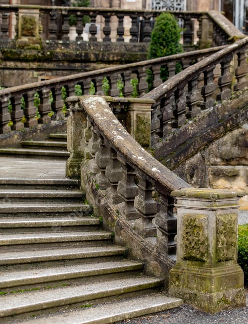 Preview: Old stone stairs in a caslte, Europe