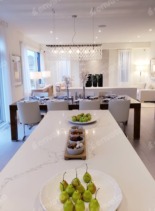 Preview: Kitchen renovation with new modern countertop great for hosting parties and cozy for every family