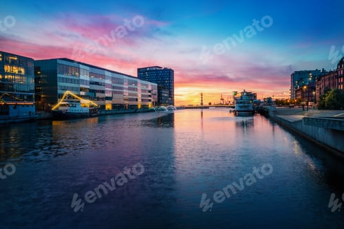 Preview: Malmo Inner Harbor at sunset - Malmo, Sweden