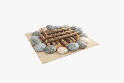 Preview: Stacked Firewood and Stone Hearth