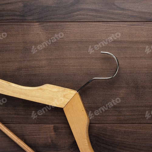 Preview: Wood Background with Wooden Hanger Detail