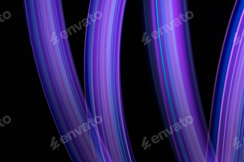 Preview: multi coloured colorful neon light painting photography, long exposure, ripples and waves
