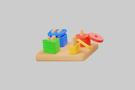 Preview: Colorful shape sorter puzzle toy