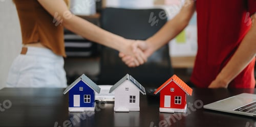 Preview: Signing a contract. Client and broker agent, lease agreement, successful deal
