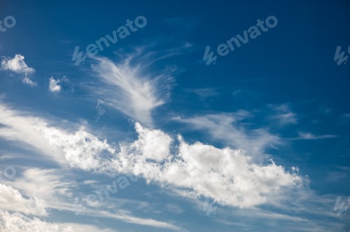 Preview: Blue sky and white clouds abstract background