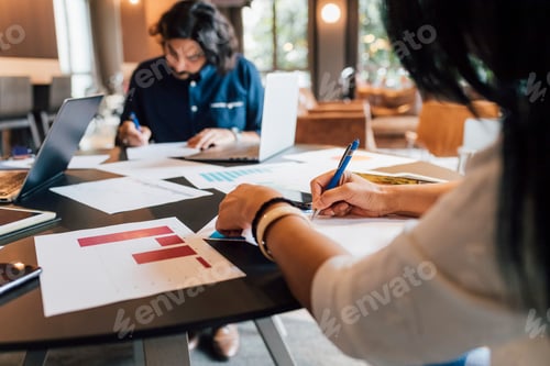 Preview: Italy, Business people having meeting in creative studio