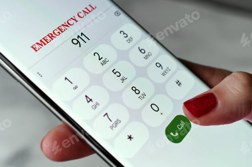 Preview: Dialing 911 Emergency services Call on mobile cell phone - police, fire department rescue EMT