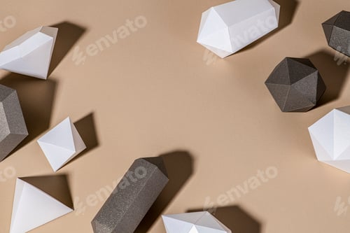 Preview: 3D diamond shaped paper craft background design