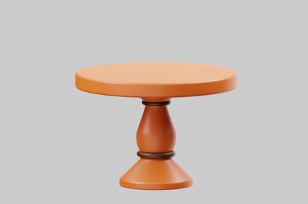 Preview: Minimalist side table orange wood
