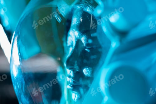 Preview: Extreme close up of unconscious cosmonaut wounded after space station disaster