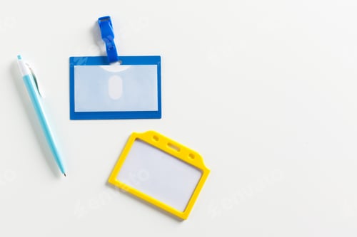 Preview: Name tag and a pen