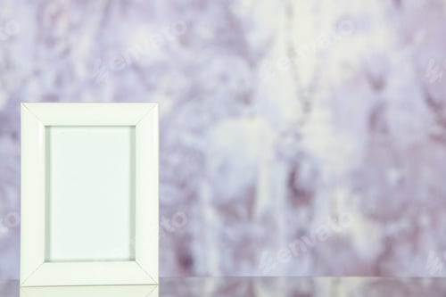 Preview: front view white picture frame on light background present portrait color photo picture gift family