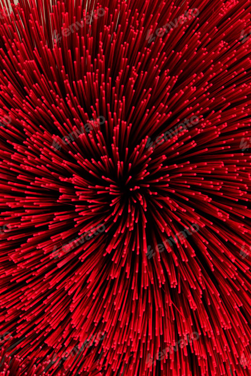 Preview: Red Textures. An abstract shot of red incense sticks in Vietnam