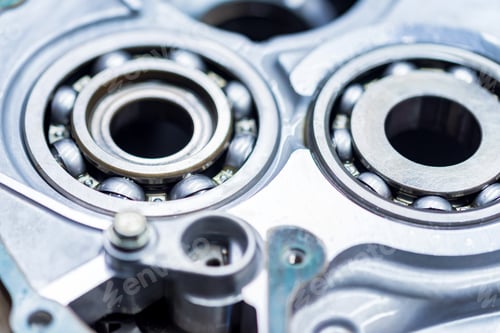Preview: Close-up ball bearing in car automatic transmission