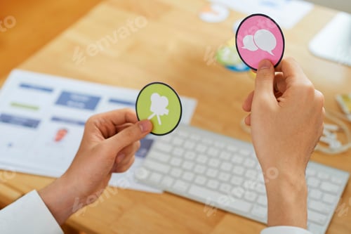 Preview: Graphic Designer Choosing Icons
