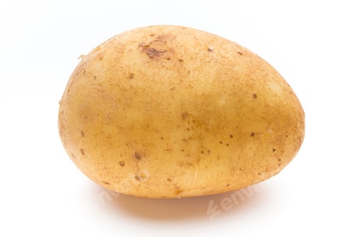 Preview: New potato isolated on the white background.