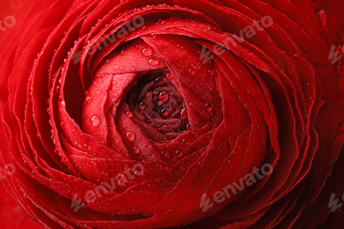Preview: Beautiful spring ranunculus flower as background, closeup